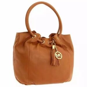 MICHAEL Michael Kors East West Leather Ring Tote in Tangerine